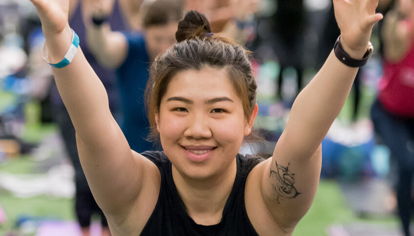 person in yoga pose